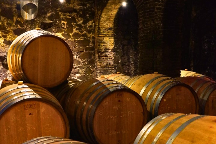 a close up of a barrel in the Priorat wine region
