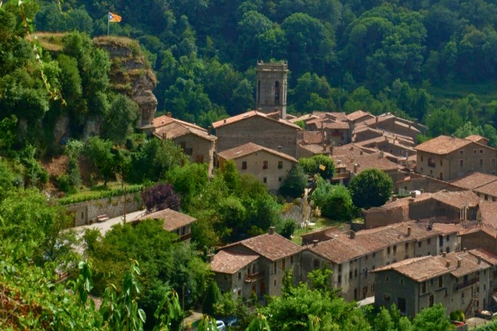 Small city of Rupit in the mountains