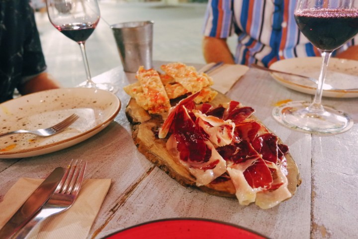 A plate of Spanish cured ham