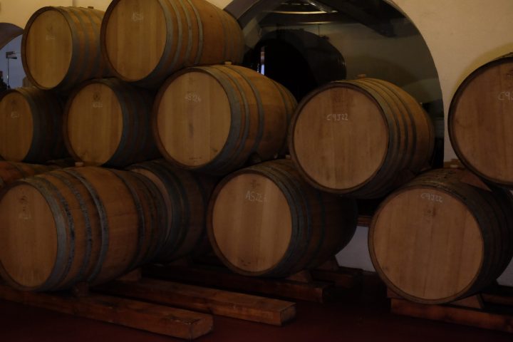 a barrel of wine in Penedès