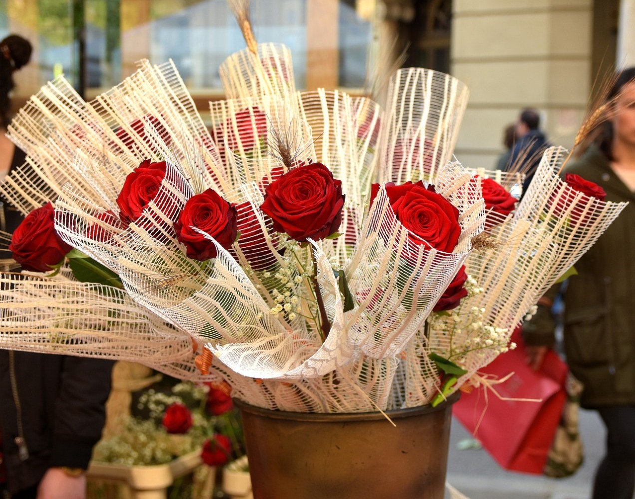 a vase of flowers on a table