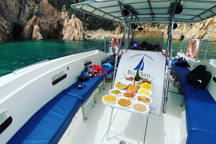 a pizza sitting on top of a boat